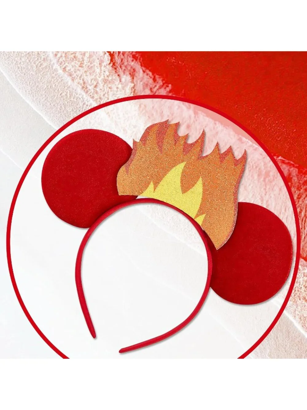 Women Red Cartoon Mickey Mouse Costume Headband For Cosplay